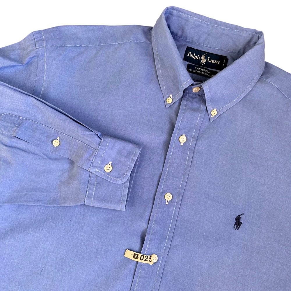 Ralph Lauren Mens Yarmouth Oxford Button Down Dress Shirt Pony Logo 16-34/35